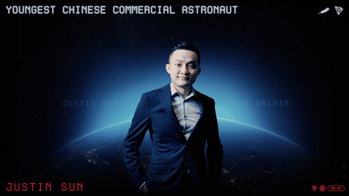 Justin Sun to Become Youngest Chinese Commercial Astronaut with Blue Origin’s New Shepard